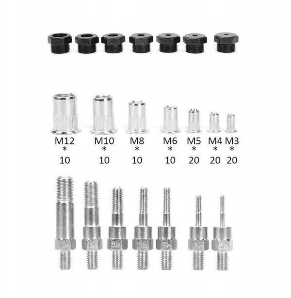 RIVET NUT RIVET M3-M12 /SILVER