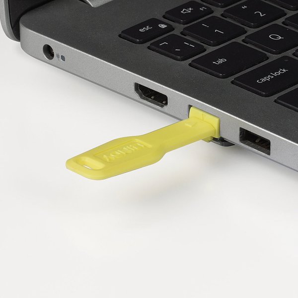 RJ45 Port Blocker key, Yellow
