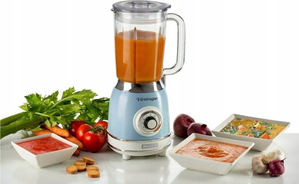 Ariete Vintage Stand Mixer 1588 Robot Planetarny, 1000W, Γυάλινος Κάδος, Γαλάζιο