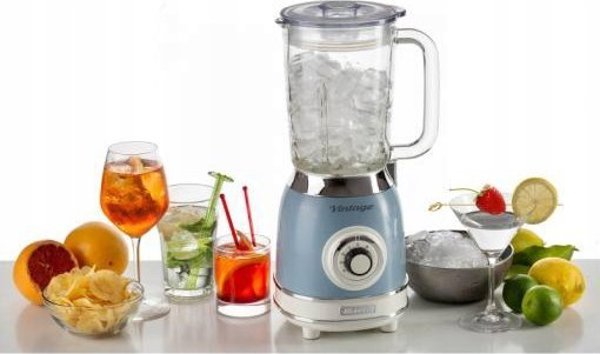 Ariete Vintage Stand Mixer 1588 Robot Planetarny, 1000W, Γυάλινος Κάδος, Γαλάζιο