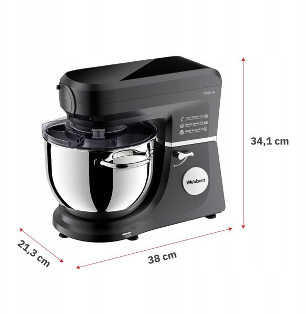 Robot kuchenny planetarny Webber SM17 2700W misa 7L mikser wielofunkcyjny