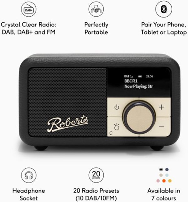 Roberts Radio Revival Petite 2 Black