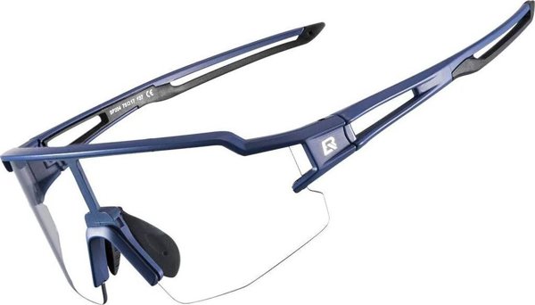 RockBros Okulary rowerowe fotochromowe z filtrami UV 400 UVA i UVB niebieskie ROCKBROS