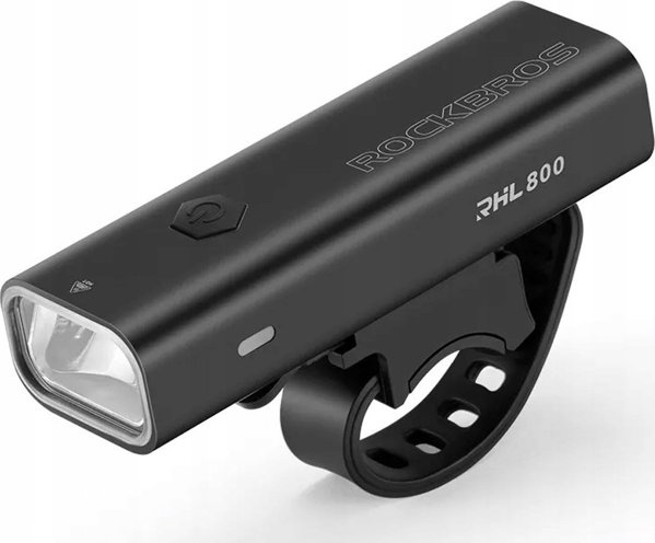 RockBros Lampka rowerowa przednia 800lm + kabel USB-C 4 tryby pracy ROCKBROS