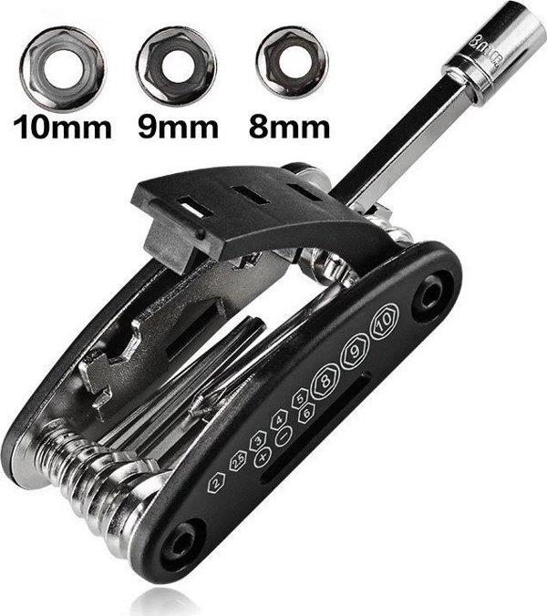 RockBros 16 σε 1 Πολυεργαλείο MultiTool για επισκευή ποδηλάτων - μαύρο 16 σε 1 Πολυεργαλείο MultiTool για επισκευή ποδηλάτων - μαύρο