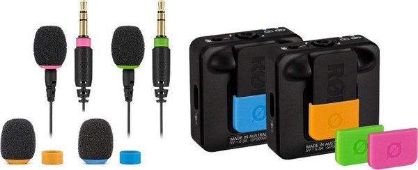 Rode Colors 2 Σετ Πολύχρωμα Καλύμματα για Wireless GO και Lavalier Μικρόφωνα