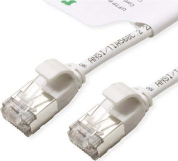Roline ROLINE GREEN F/UTP DataCenter Patchkabel Cat.6A (Class EA), LSOH, extra dun, wit, 5 m