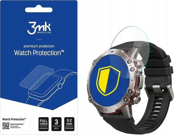 3MK Προστατευτικό Οθόνης FlexibleGlass για Amazfit Falcon - 3 Τεμάχια, 0.2mm, Clear