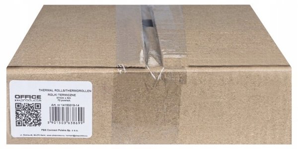 OfficeProducts Θερμικές Ταμειακές Ρολές 57mm x 6m, Λευκές, 72 Τεμάχια