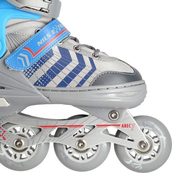 Nils Extreme NH18192 Ρυθμιζόμενα Πατίνια Roller με Εναλλάξιμη Λεπίδα, Γκρι, Μέγεθος 34-38