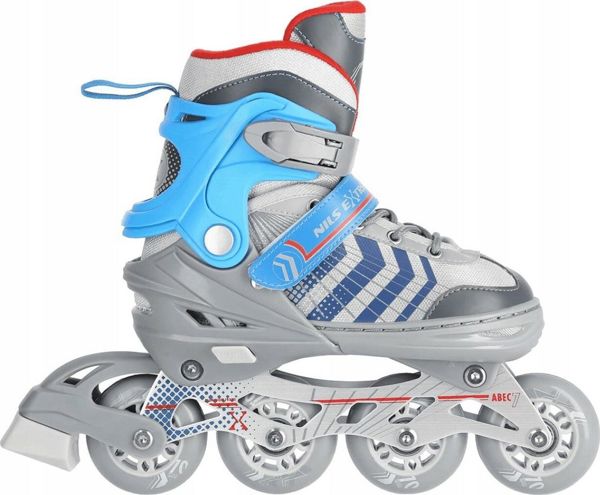 Nils Extreme NH18192 Ρυθμιζόμενα Πατίνια Roller με Εναλλάξιμη Λεπίδα, Γκρι, Μέγεθος 34-38