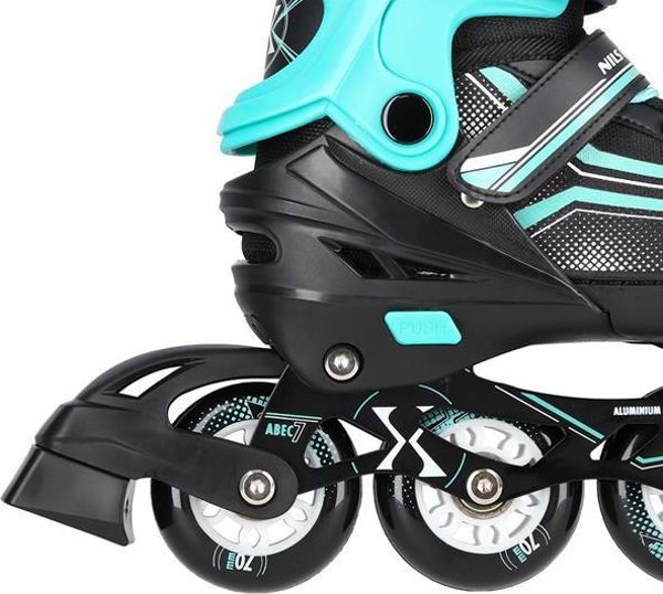 Nils Extreme NH18190 Ρυθμιζόμενα Πατίνια 2-σε-1 με Δυνατότητα Μετατροπής σε Παγοπέδιλα, Μαύρο, Μεγέθη 34-38