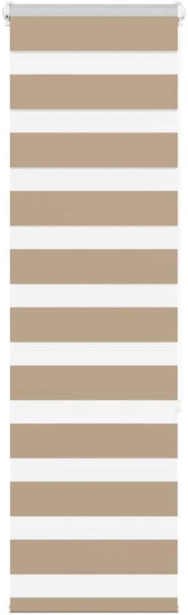 vidaXL Ρολέτα Zebra 50x150 cm από Πολυεστέρα – Λευκή Σκίαστρο Παραθύρου