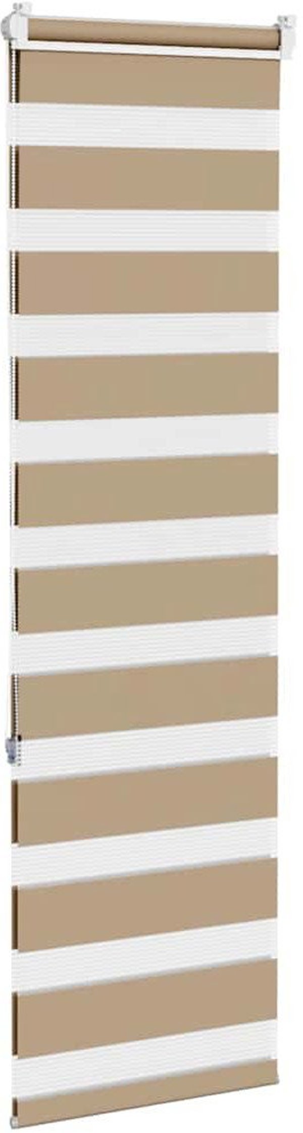 vidaXL Ρολέτα Zebra 50x150 cm από Πολυεστέρα – Λευκή Σκίαστρο Παραθύρου