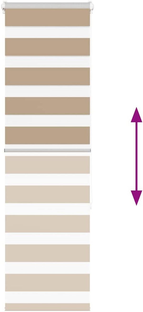 vidaXL Ρολέτα Zebra 50x150 cm από Πολυεστέρα – Λευκή Σκίαστρο Παραθύρου