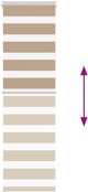 vidaXL Ρολέτα Zebra 50x150 cm από Πολυεστέρα – Λευκή Σκίαστρο Παραθύρου