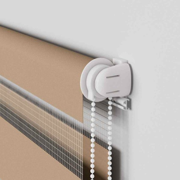 vidaXL Ρολέτα Zebra 50x150 cm από Πολυεστέρα – Λευκή Σκίαστρο Παραθύρου