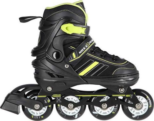 Nils Extreme NH18191 Ρυθμιζόμενα Πατίνια 2σε1 (Rollers & Ice Skates), Μαύρα, Μέγεθος 39-43