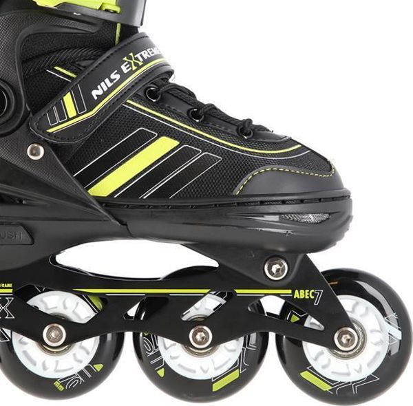 Nils Extreme NH18191 Ρυθμιζόμενα Πατίνια 2σε1 (Rollers & Ice Skates), Μαύρα, Μέγεθος 39-43