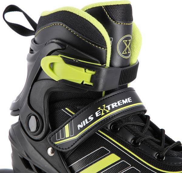 Nils Extreme NH18191 Ρυθμιζόμενα Πατίνια 2σε1 (Rollers & Ice Skates), Μαύρα, Μέγεθος 39-43
