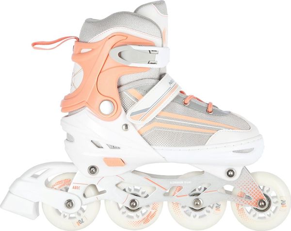Nils Extreme NH18190 2 σε 1 Ρυθμιζόμενα Παιδικά Inline Skates & Παγοpatin Λευκό / Ροζ Μέγεθος M (34-38)
