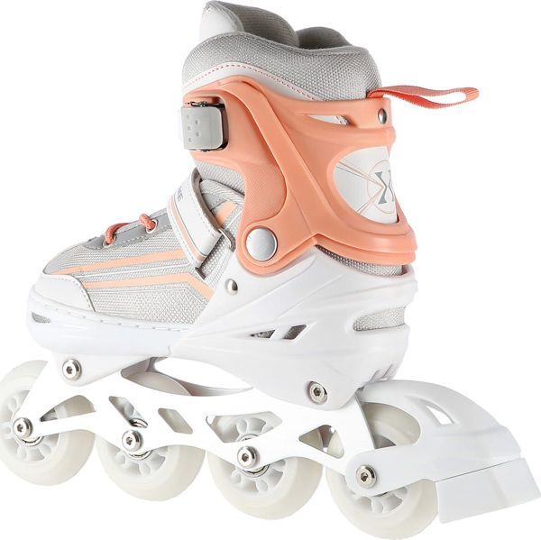 Nils Extreme NH18190 2 σε 1 Ρυθμιζόμενα Παιδικά Inline Skates & Παγοpatin Λευκό / Ροζ Μέγεθος M (34-38)