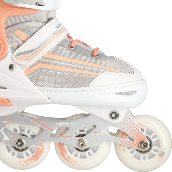 Nils Extreme NH18190 2 σε 1 Ρυθμιζόμενα Παιδικά Inline Skates & Παγοpatin Λευκό / Ροζ Μέγεθος M (34-38)