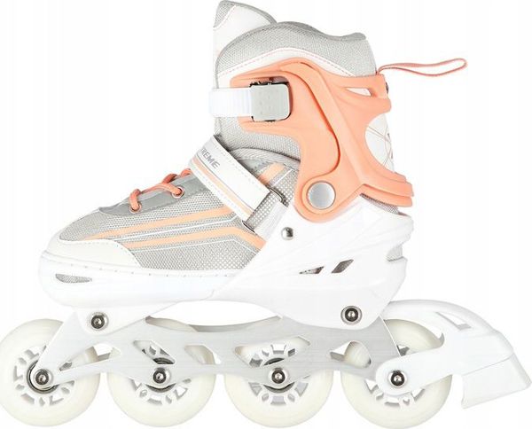 Nils Extreme NH18190 Πατίνια Inline & Roller 2σε1, Ρυθμιζόμενα, Λευκά, Μέγεθος 29-33