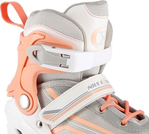 Nils Extreme NH18190 Πατίνια Inline & Roller 2σε1, Ρυθμιζόμενα, Λευκά, Μέγεθος 29-33