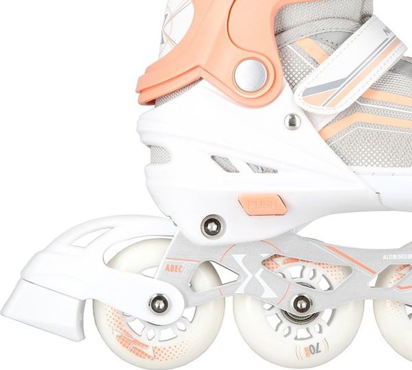 Nils Extreme NH18190 Πατίνια Inline & Roller 2σε1, Ρυθμιζόμενα, Λευκά, Μέγεθος 29-33