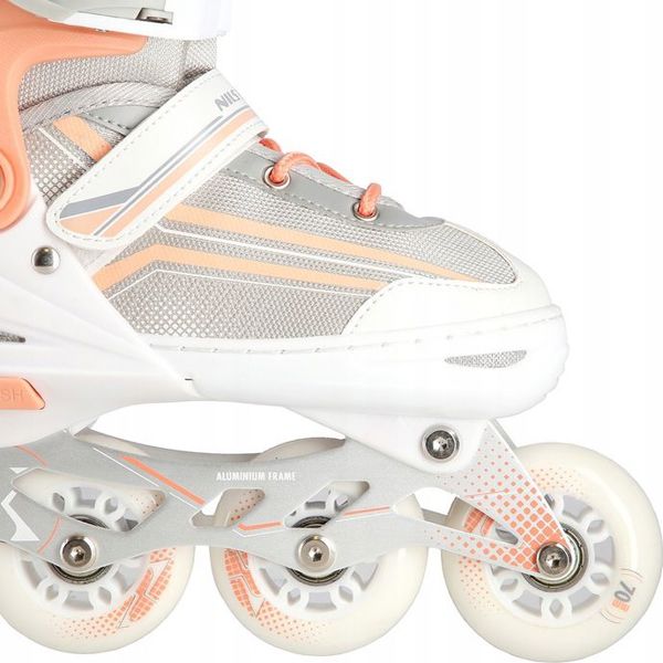 Nils Extreme NH18190 Πατίνια Inline & Roller 2σε1, Ρυθμιζόμενα, Λευκά, Μέγεθος 29-33