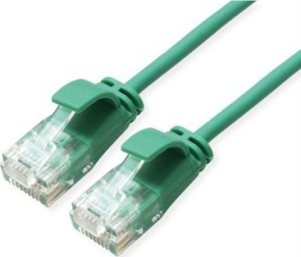 Roline Kabel krosowy ROLINE GREEN UTP Cat.6A (Class EA), LSOH, bardzo cienki, zielony, 1,5 m