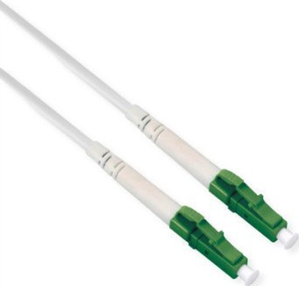 Roline Kabel swiatlowodowy ROLINE 9/125 m OS2, LC/LC, APC, wzmocniony stala, simplex, LSOH, bialy, 5 m