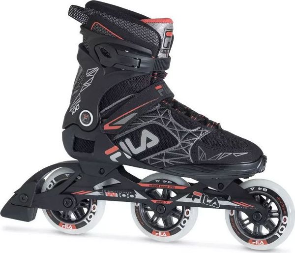 Fila Legacy Pro 100 Roller Skates Ταχύτητας, Ανδρικά Πατίνια για Γρήγορο Πατινάζ, Μαύρα, Μέγεθος 43