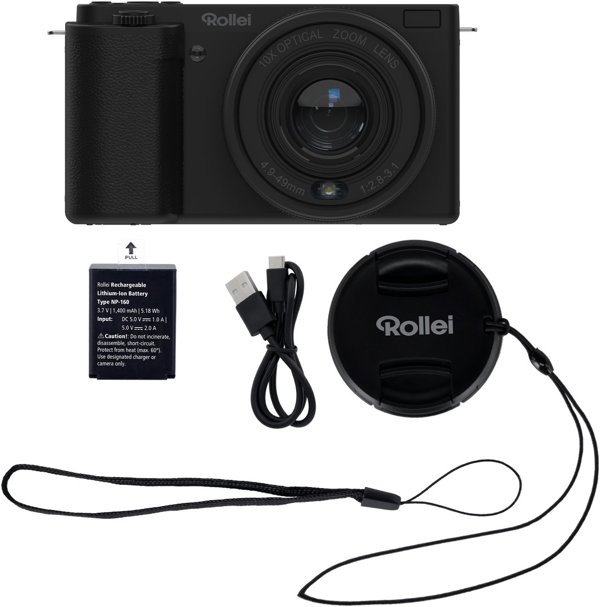 Rollei Compactline 12058 compact camera 1/4" Kompaktowy aparat fotograficzny 64 MP CMOS 9200 x 6900 px Czarny