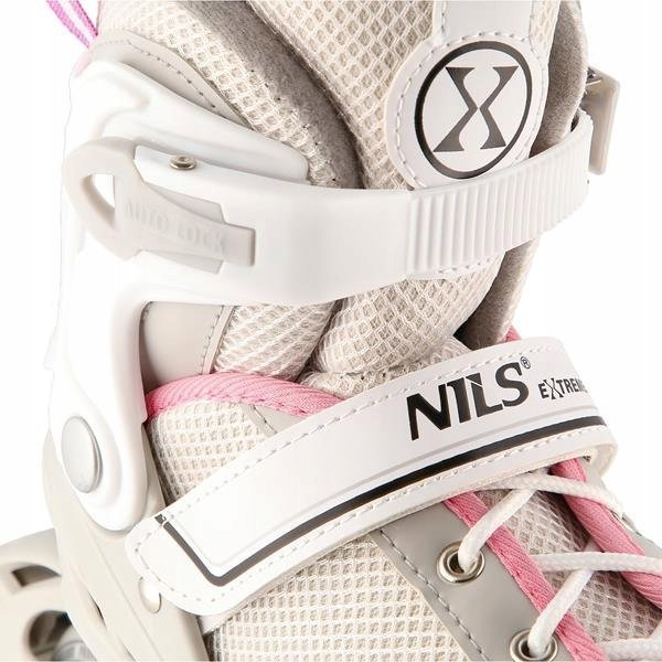 Nils Extreme NH18188A Ρυθμιζόμενα Παιδικά Πατιν-Roller 2 σε 1 Γκρι/Ροζ Μέγεθος L (39-43) ABEC-7