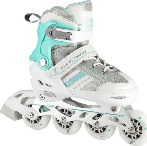 Nils Extreme NH18191 2 σε 1 Ρυθμιζόμενα Rollers & Παγοπέδιλα Λευκό/Μπλε Μέγεθος M (34-38)