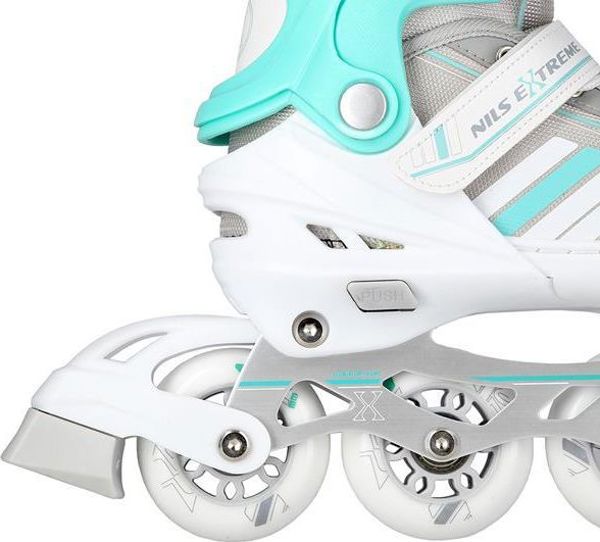 Nils Extreme NH18191 2 σε 1 Ρυθμιζόμενα Rollers & Παγοπέδιλα Λευκό/Μπλε Μέγεθος M (34-38)