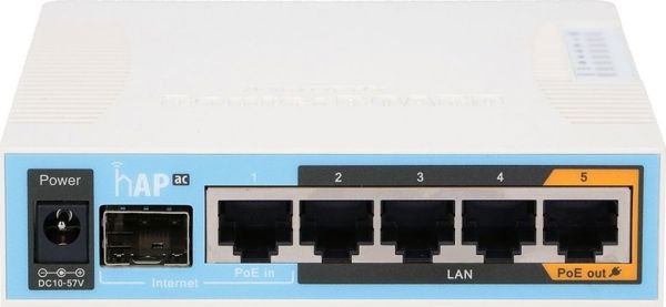 MikroTik hAP ac (RB962UiGS-5HacT2HnT) Wireless Router Dual-Band Gigabit, 802.11ac