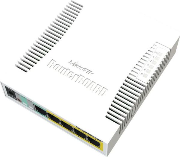 MikroTik RouterBOARD 260GSP, 5-Port Smart Switch, Gigabit Desktop Switch