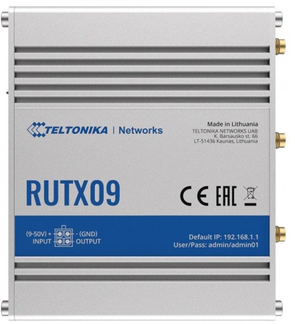 Router Teltonika teltonika router LTE RUTX09 (Cat 6), 4xGbE, GNSS, Ethernet