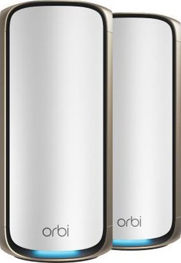 NETGEAR Orbi 970 Series WiFi 7 Mesh System RBS973S 3-Pack (RBE973S-100EUS) – Tri-Band WiFi 7 Router & Satellite System