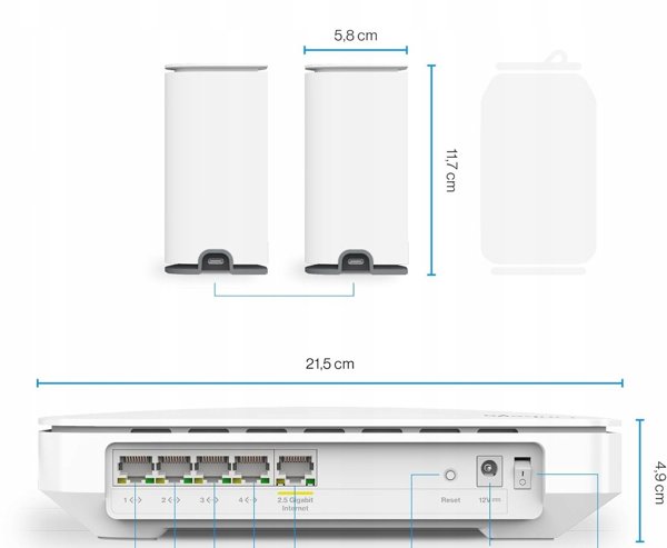 Router Linksys Dwupasmowy System Mesh Velop Micro Wi-Fi 6 3 Gb/s 3 szt nowy