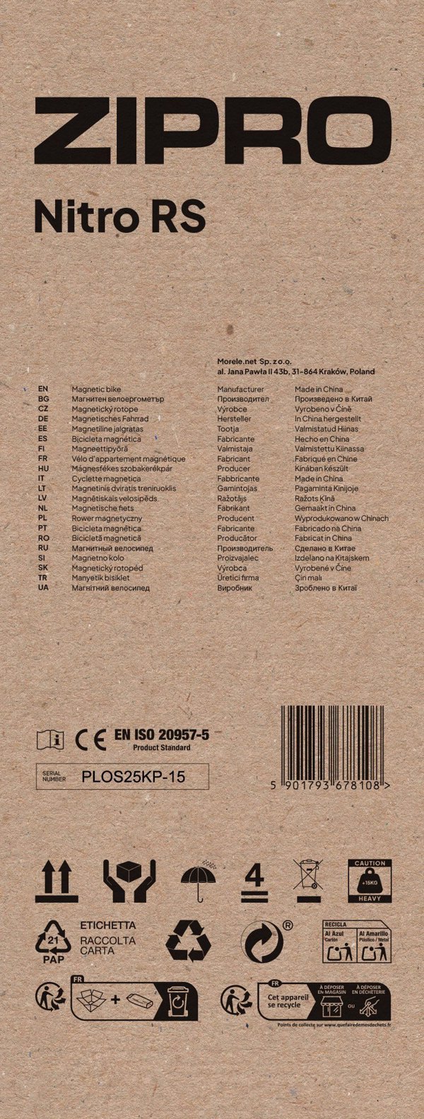 Rower stacjonarny Zipro Rower treingowy Zipro Nitro RS + Mata treningowa Zipro