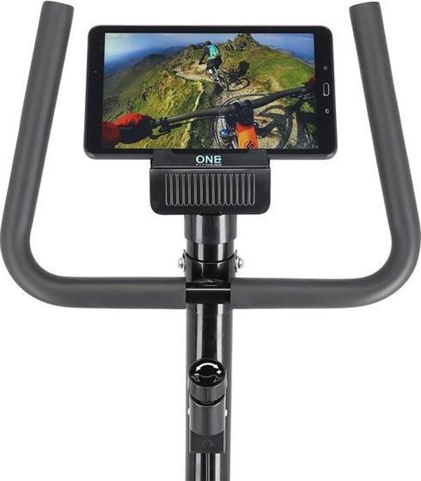 Rower stacjonarny One Fitness treningowy mechaniczny RW3011 czarno-bialy