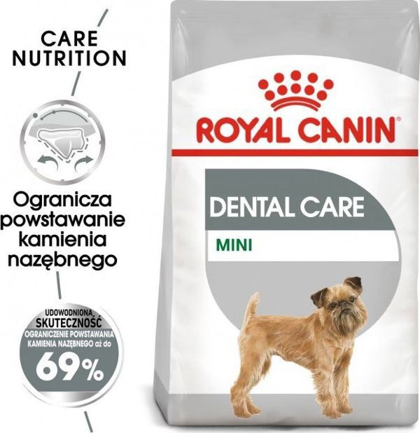Royal Canin Royal Canin Mini Dental Care karma sucha dla psow doroslych ras malych do 10 kg higiena zebow 1kg