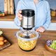 Cloer 6829 Πολυκόπτης Multi Chopper, 1.2L, Γυάλινο Μπολ, Ανοξείδωτο Ατσάλι/Μαύρο