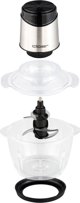 Cloer 6829 Πολυκόπτης Multi Chopper, 1.2L, Γυάλινο Μπολ, Ανοξείδωτο Ατσάλι/Μαύρο