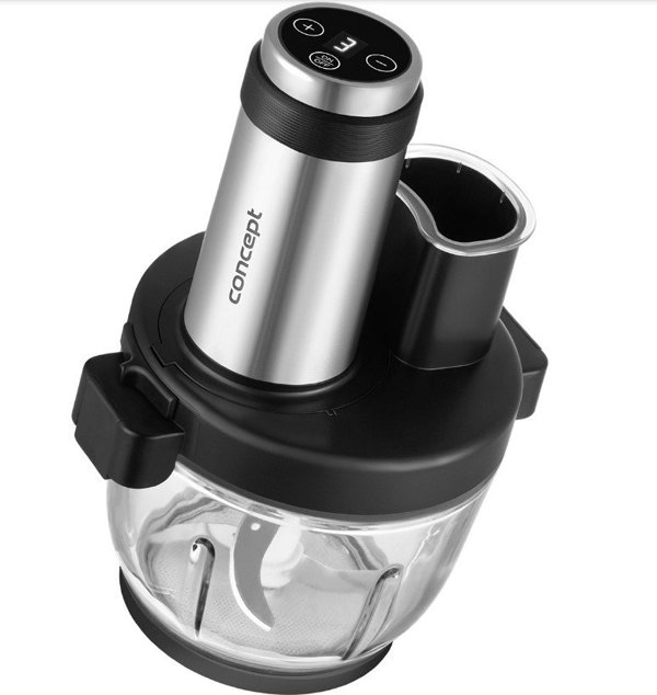 Concept RM3300 Πολυκόπτης - Θρυμματιστής 1000W με Γυάλινο Μπολ 2lt, Μαύρο/Inox