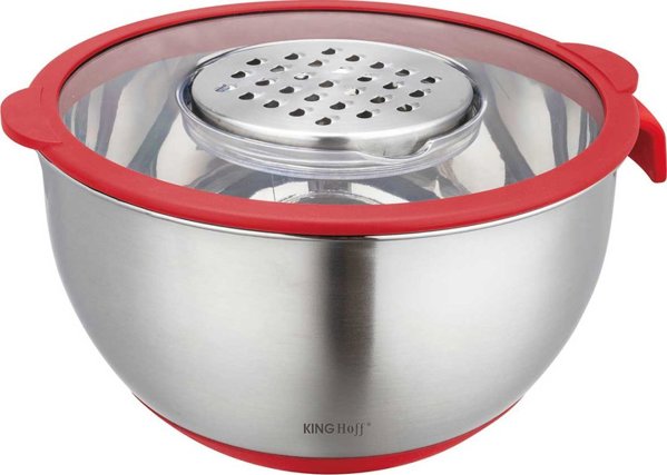 Banquet Kinghoff KH-1889 Τεμαχιστής - Πολυκόπτης Λαχανικών με Μπολ και Τρίφτη Ανοξείδωτος